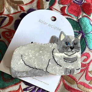 Hand-painted Ragdoll Cat Claw Hair Clip